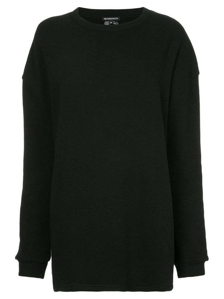Ann Demeulemeester Dominic sheer detail sweatshirt - Black