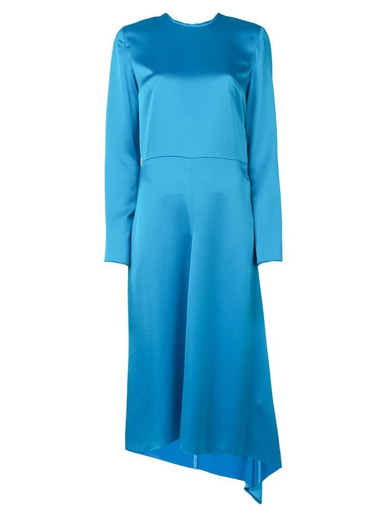 MSGM asymmetric midi dress - Blue