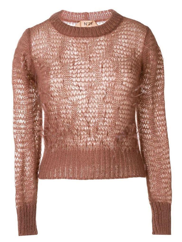 Nº21 loose weave longsleeved sweater - Pink