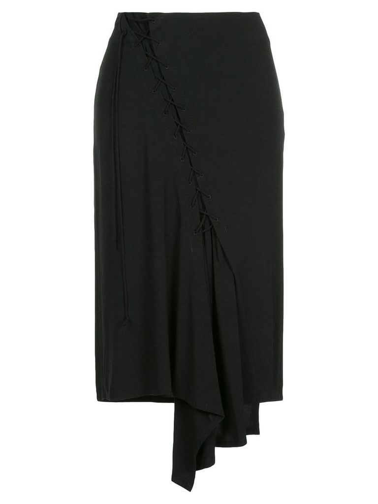 Yohji Yamamoto lace up skirt - Black