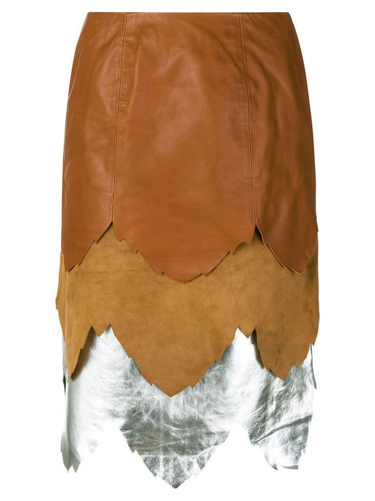 JW Anderson layered skirt - Brown