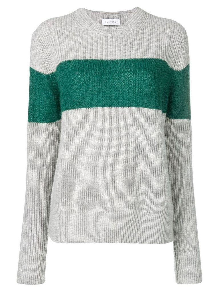 Calvin Klein colour-block fitted sweater - Grey