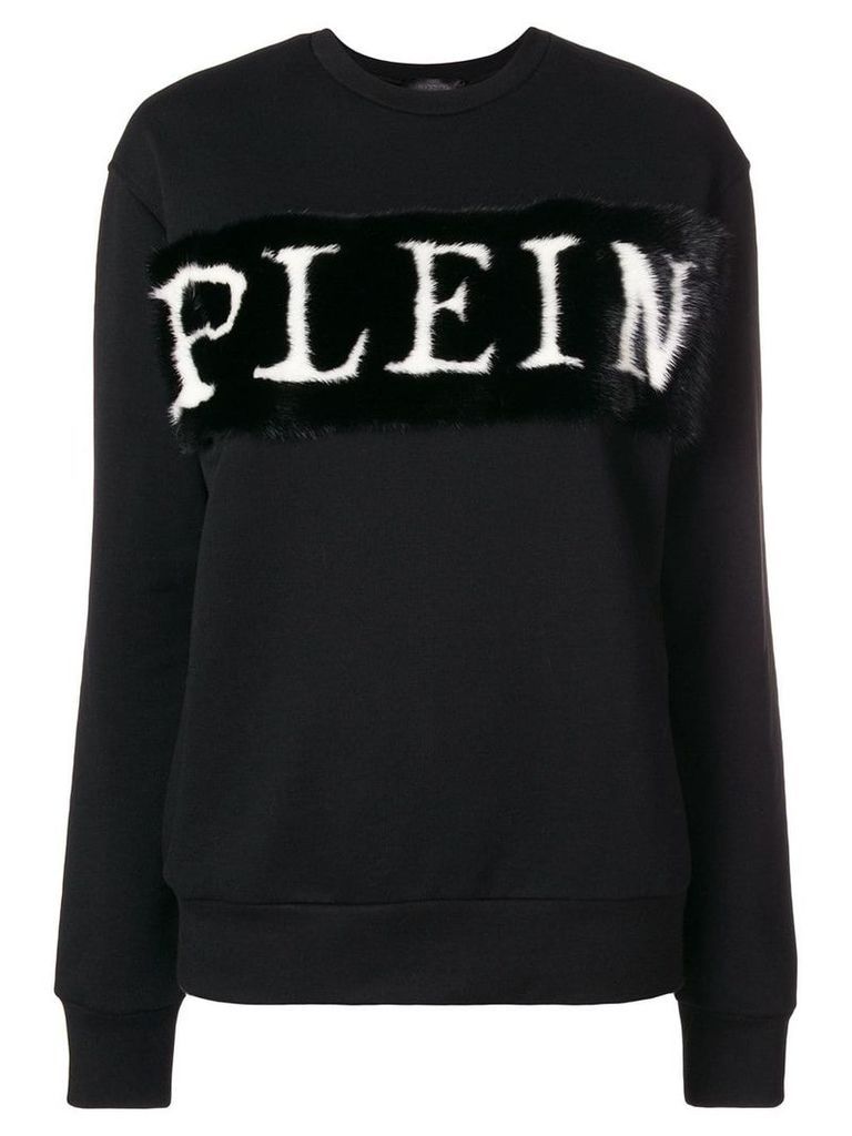 Philipp Plein furry logo sweatshirt - Black