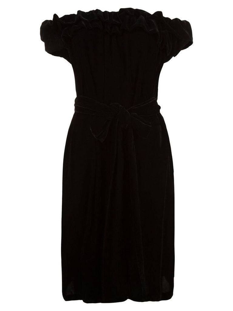 Stella McCartney off-the-shoulder velvet dress - Black