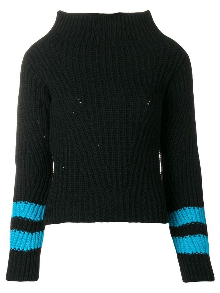MSGM striped sleeve jumper - Black