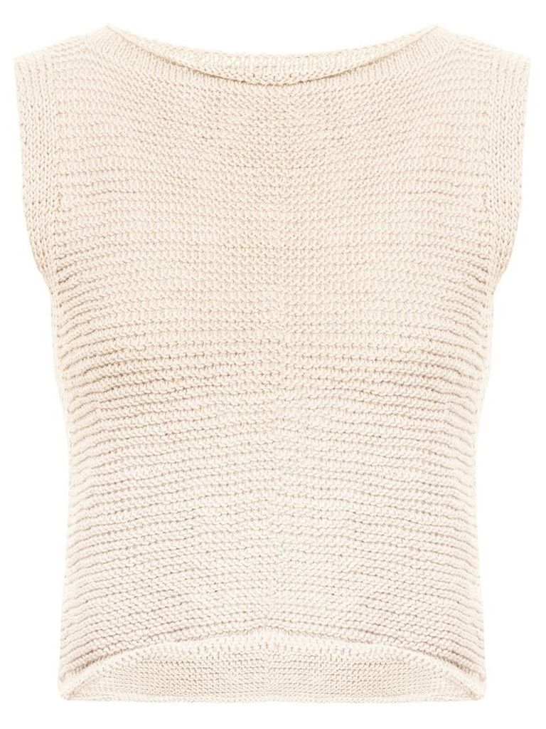 Voz knitted crop top - NEUTRALS