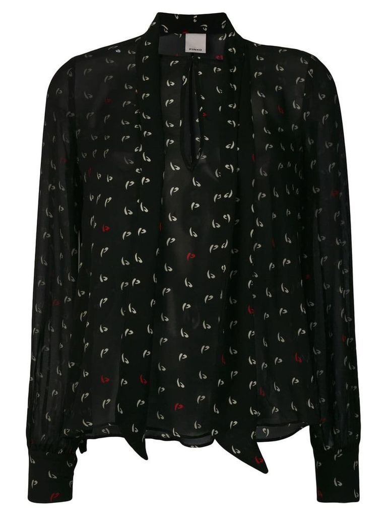 Pinko all-over print blouse - Black