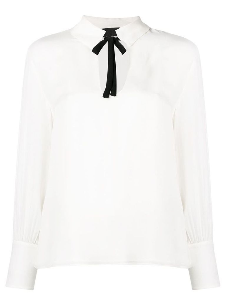 Nili Lotan tie neck blouse - White