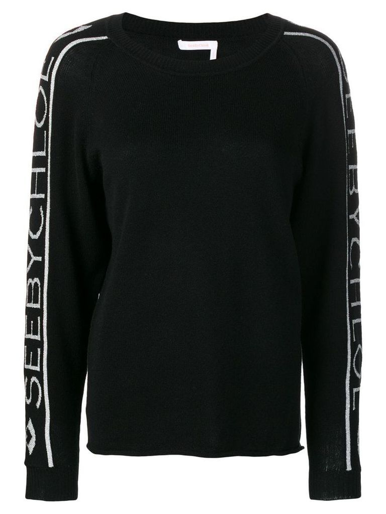 See By Chloé logo-stripe sweater - Black