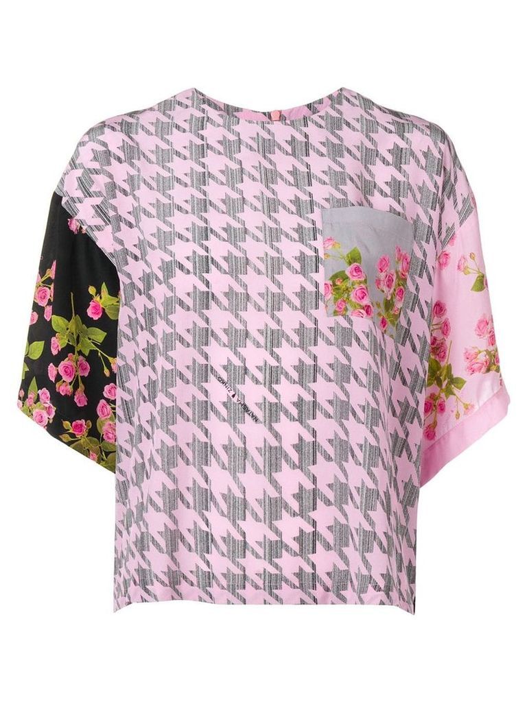 Natasha Zinko printed oversized blouse - PINK