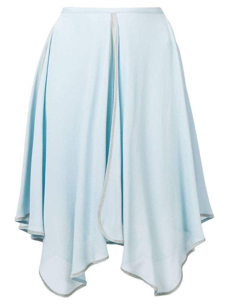 See By Chloé uneven draped skirt - Blue