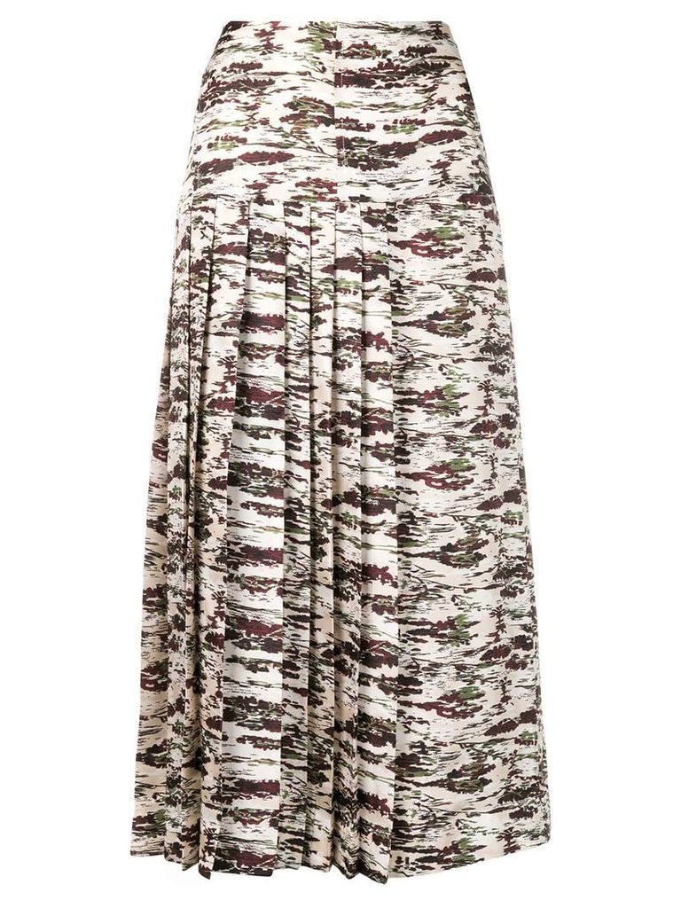 Victoria Beckham camouflage-print skirt - Neutrals