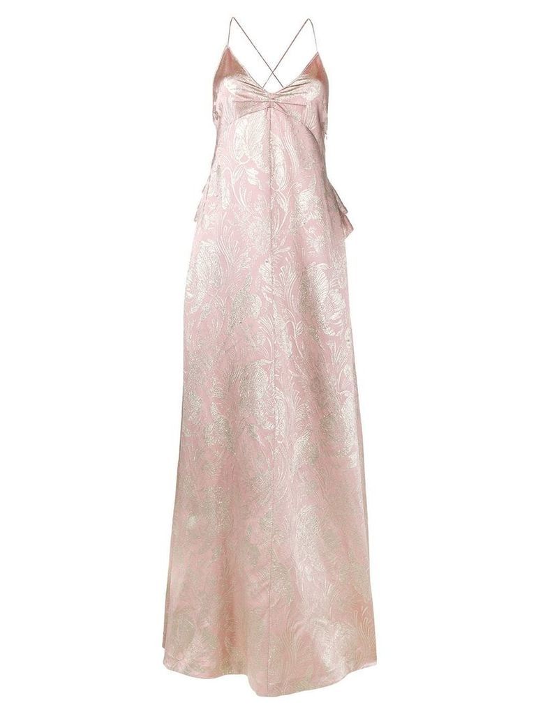 Rochas Brocade silk evening dress - PINK