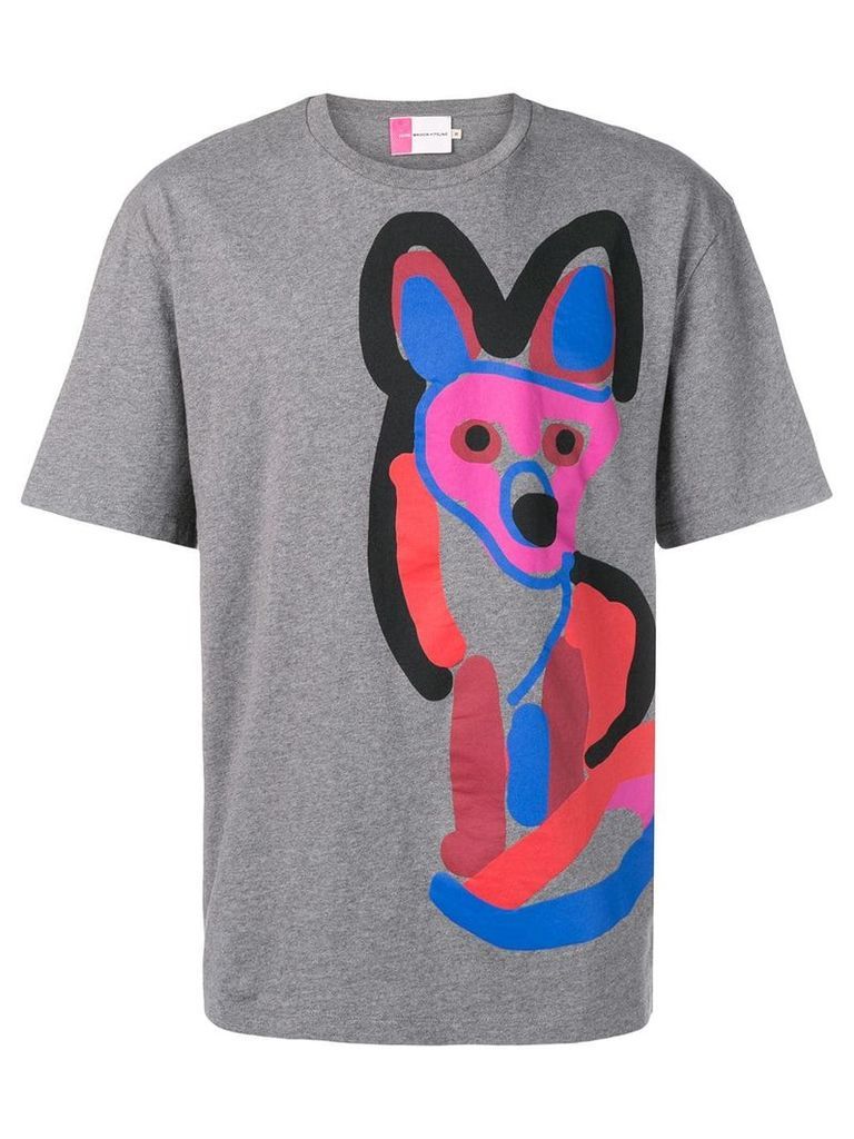 Maison Kitsuné Acide fox print T-shirt - Grey