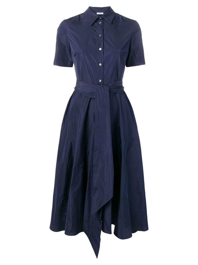 P.A.R.O.S.H. Patricy flared shirt dress - Blue