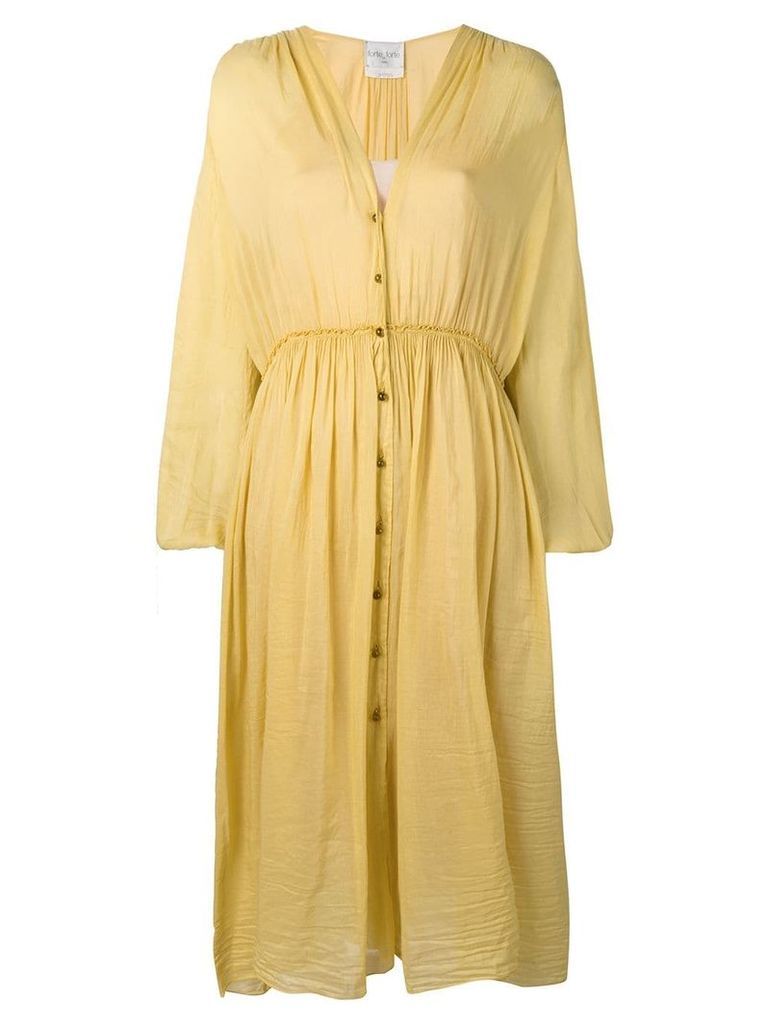 Forte Forte buttoned up dress - Yellow