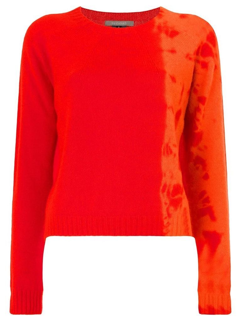 Suzusan tie-dye detailed jumper - ORANGE