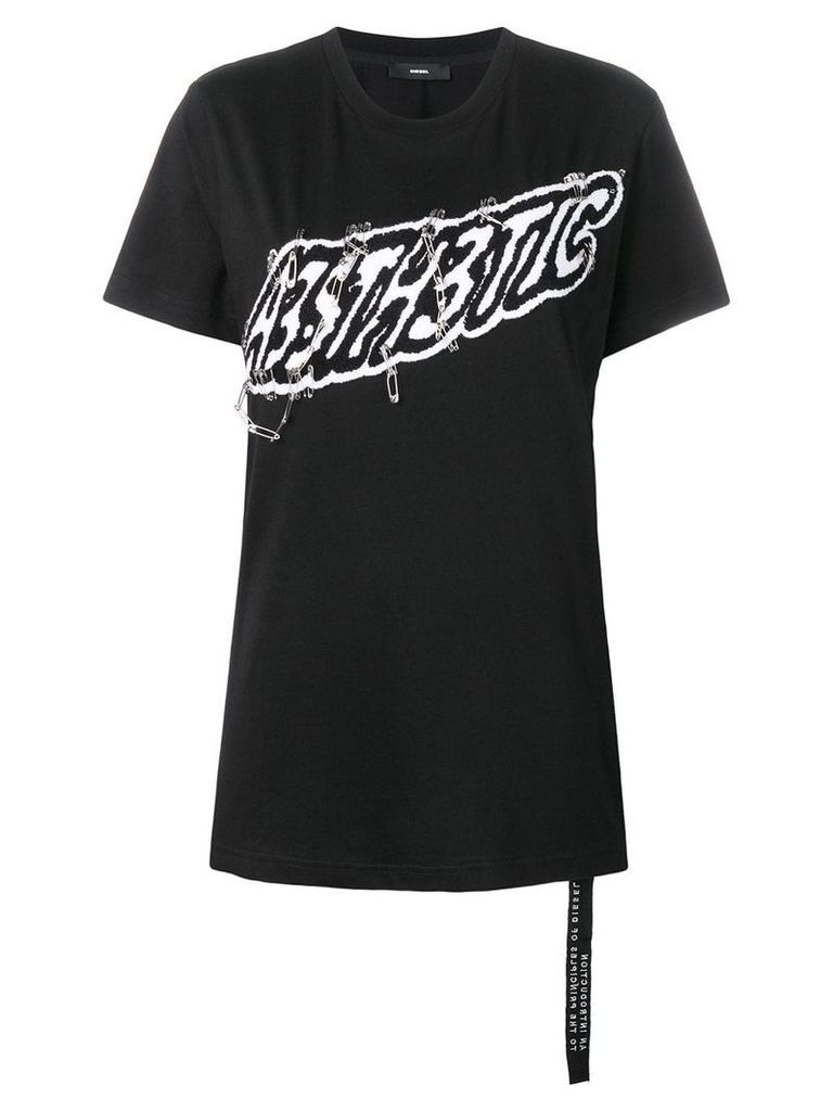 Diesel Aesthetic safety pin T-shirt - Black