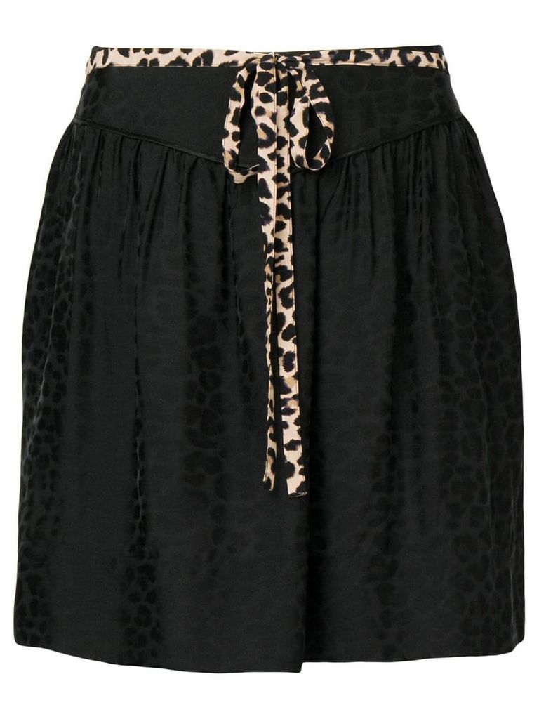 Zadig & Voltaire leopard print mini skirt - Black
