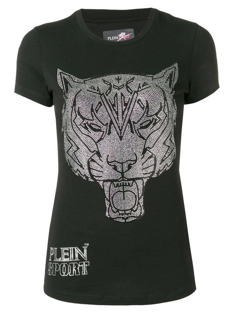 Plein Sport embellished Tiger T-shirt - Black