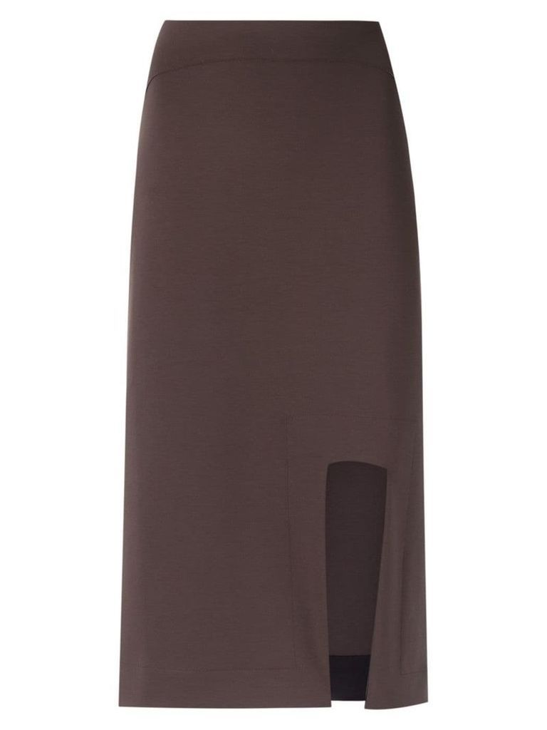 Gloria Coelho asymmetric skirt - Brown