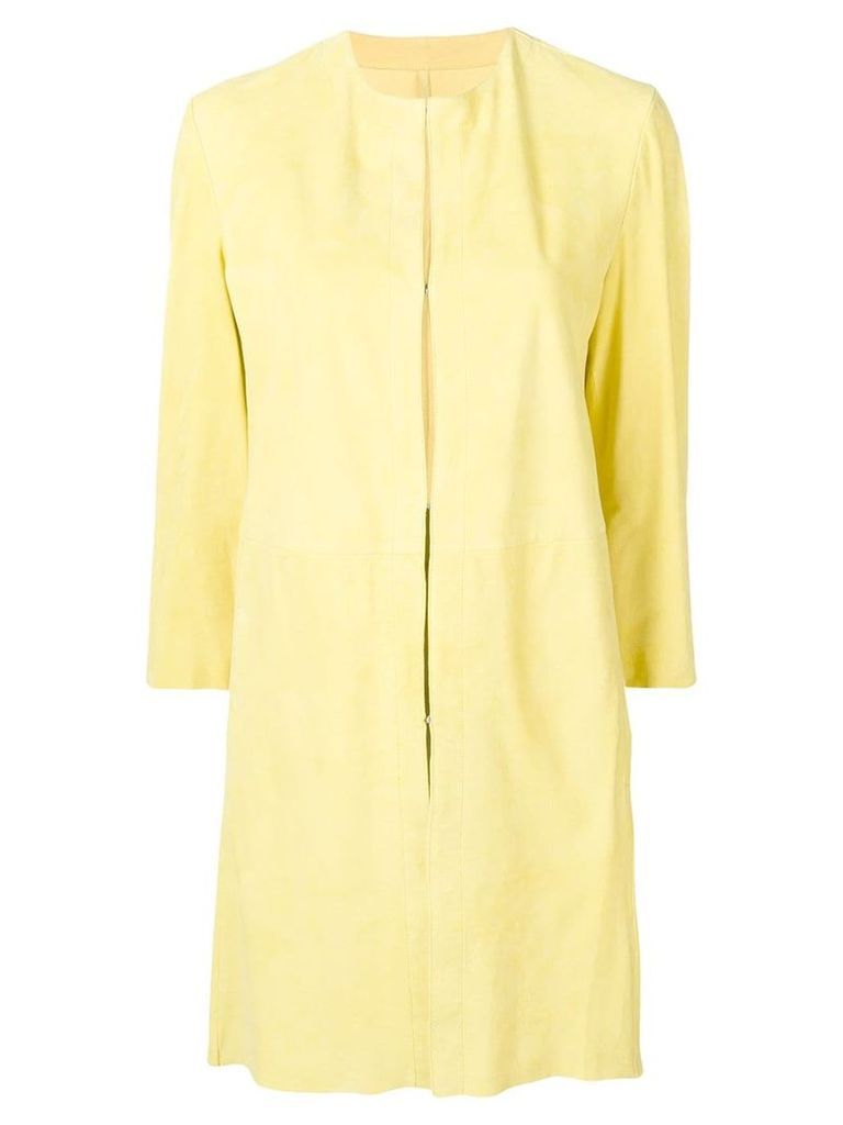 Drome leather overcoat - Yellow