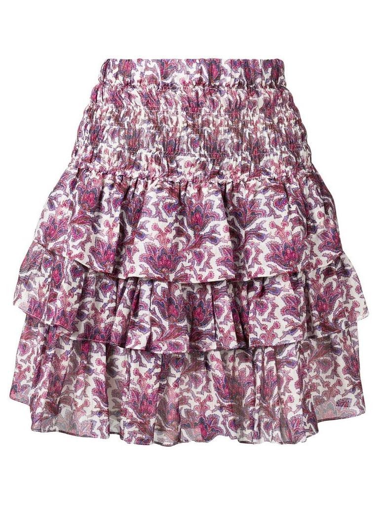 Isabel Marant tiered mini skirt - PURPLE