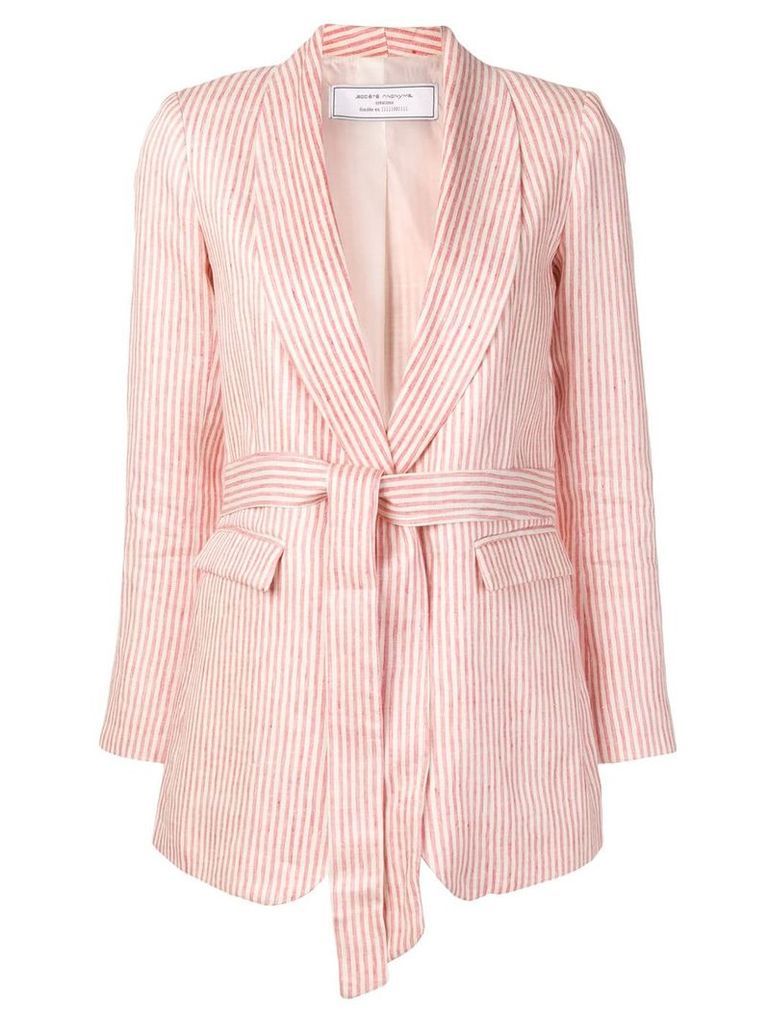 Société Anonyme striped belted jacket - Red