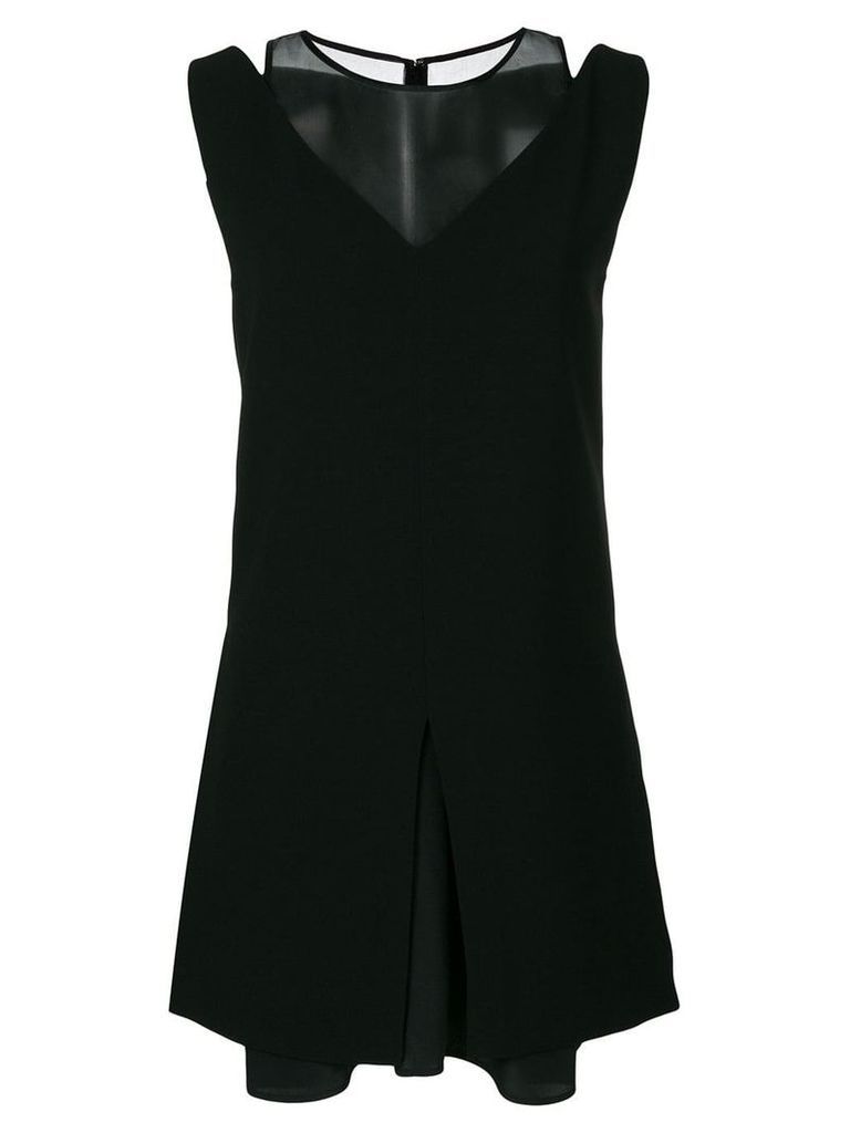 Neil Barrett mesh neckline dress - Black