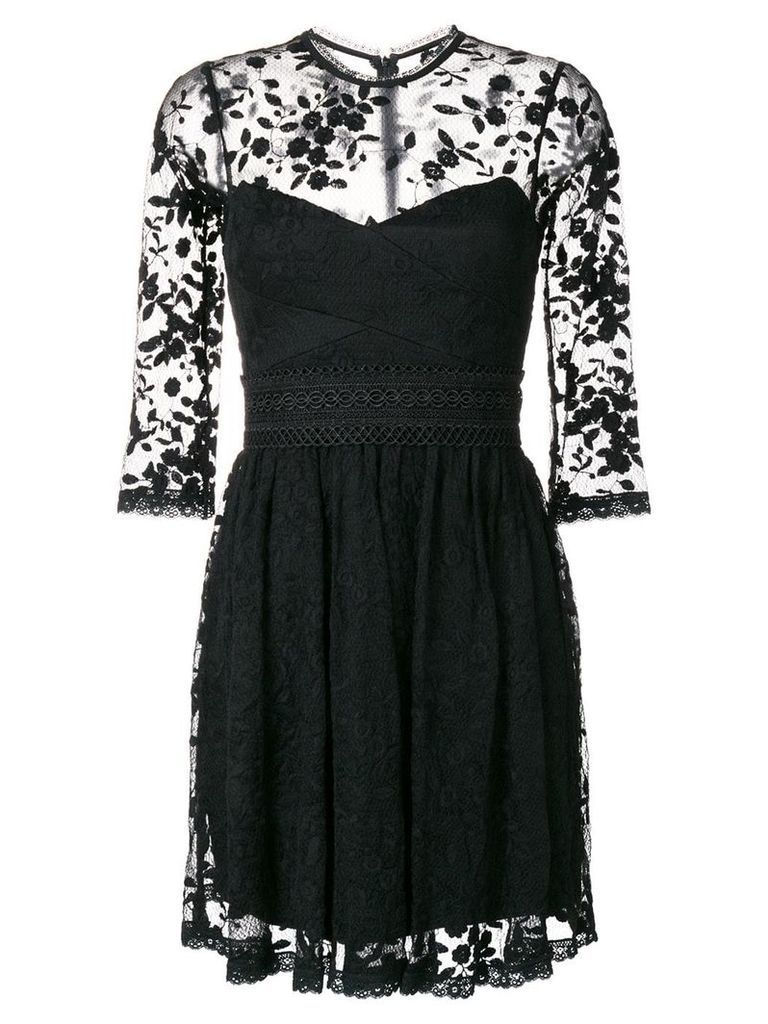 Three Floor Weiss lace mini dress - Black