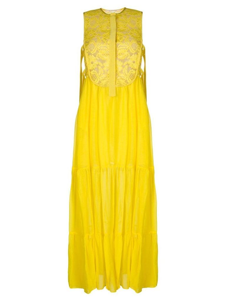 Miahatami floral lace maxi dress - Yellow