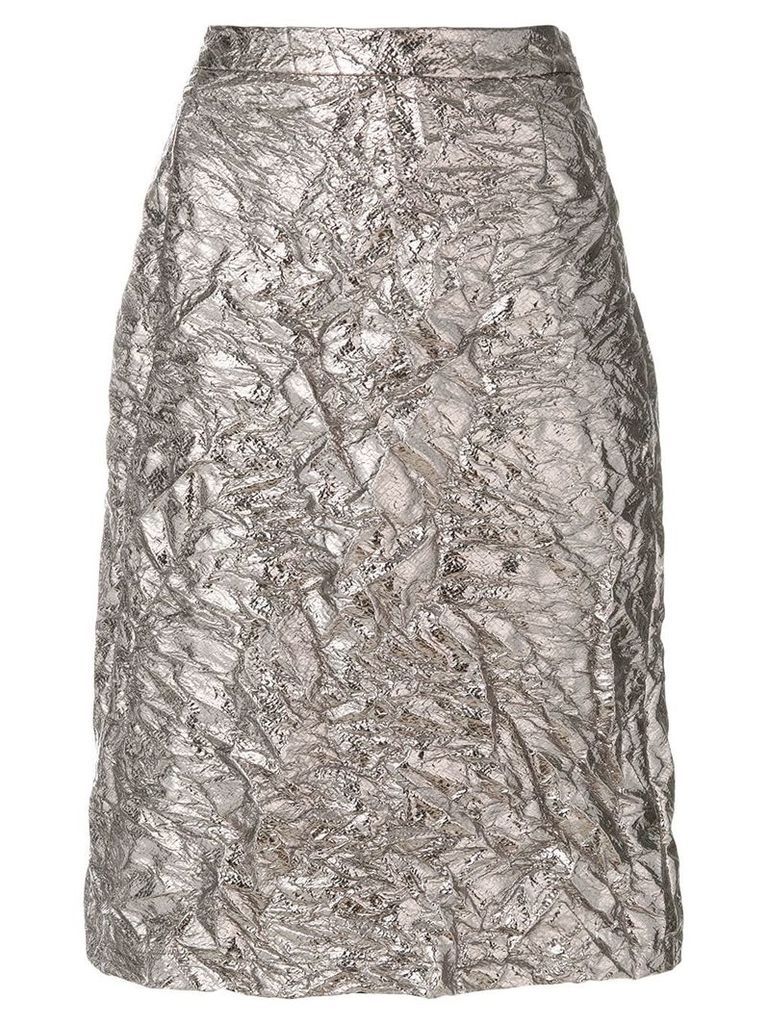 Sies Marjan textured satin skirt - Metallic