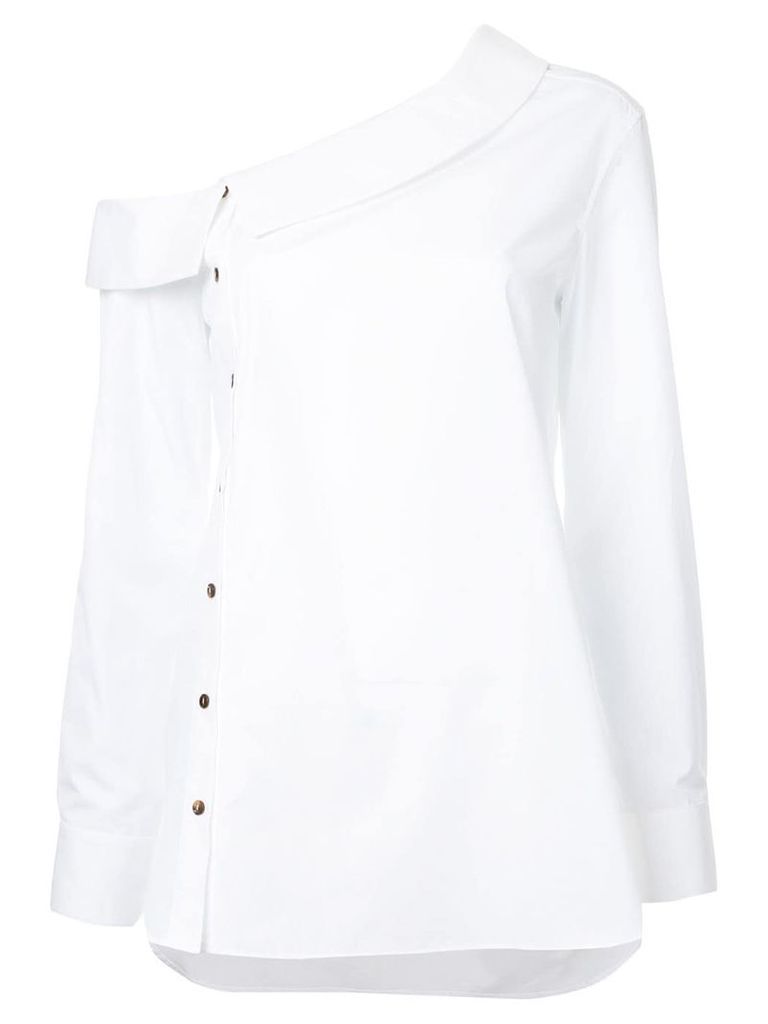 Monographie asymmetric buttoned shirt - White