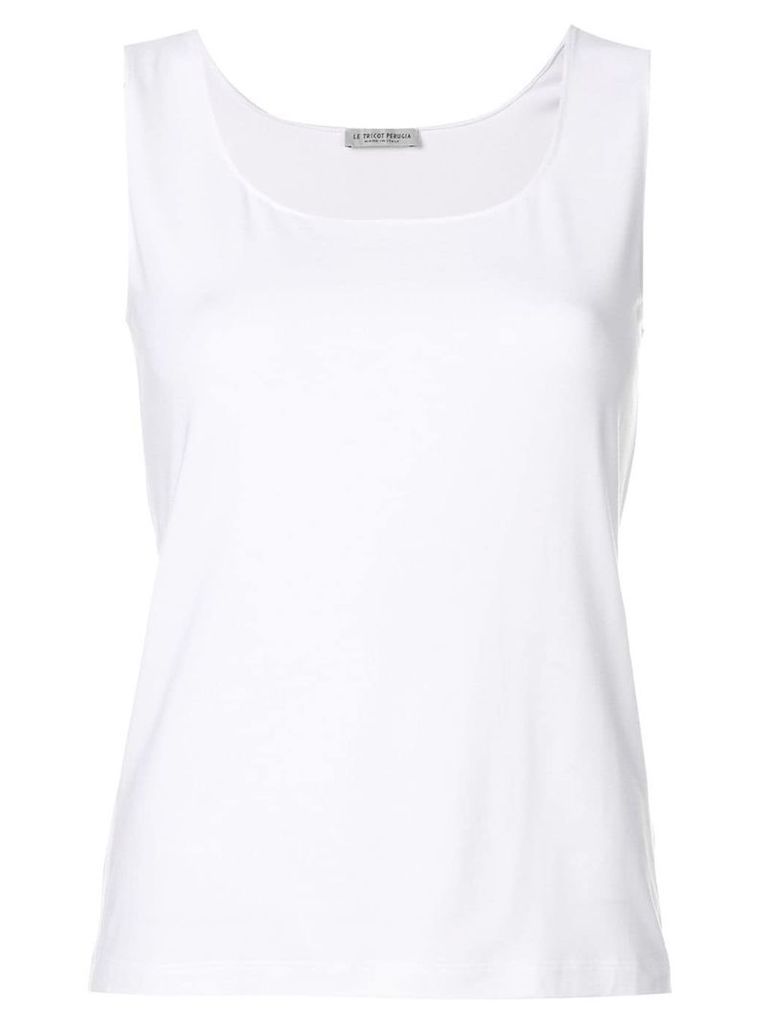 Le Tricot Perugia fitted tank top - White