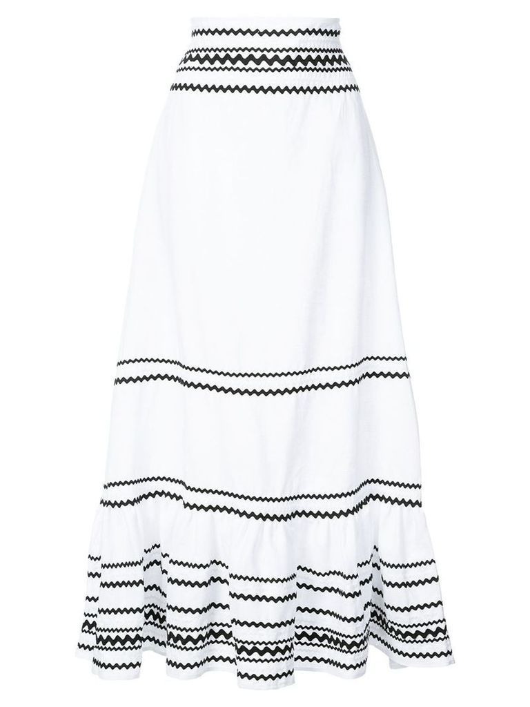Lisa Marie Fernandez full-length stripe skirt - White