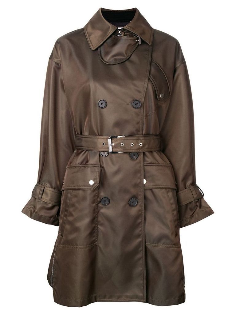 Barbara Bui double breasted belted coat - Green