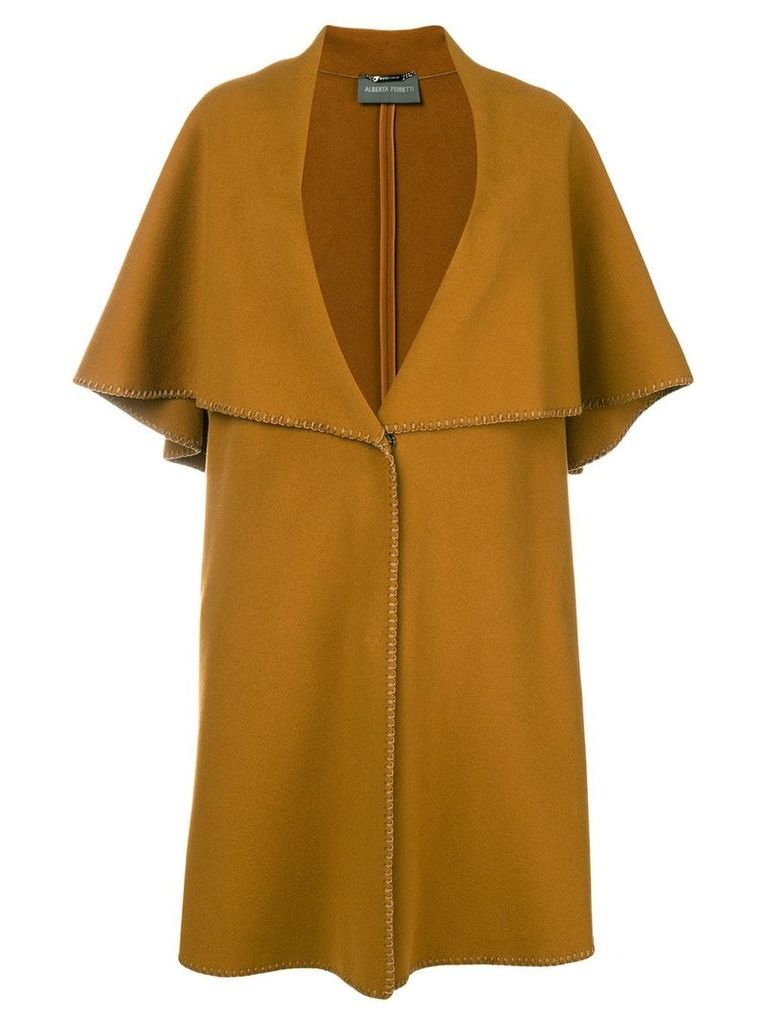 Alberta Ferretti oversized coat - Brown
