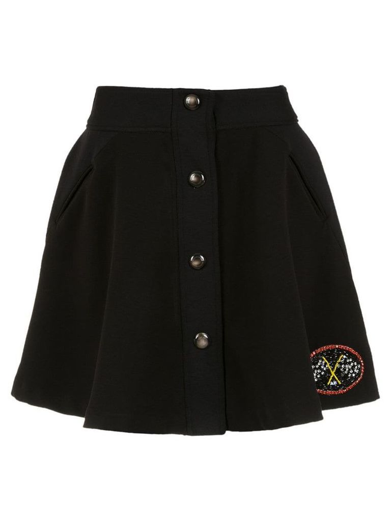 Andrea Bogosian embroidered skirt - Black