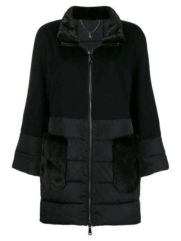N.Peal mink fur puffer jacket - Black