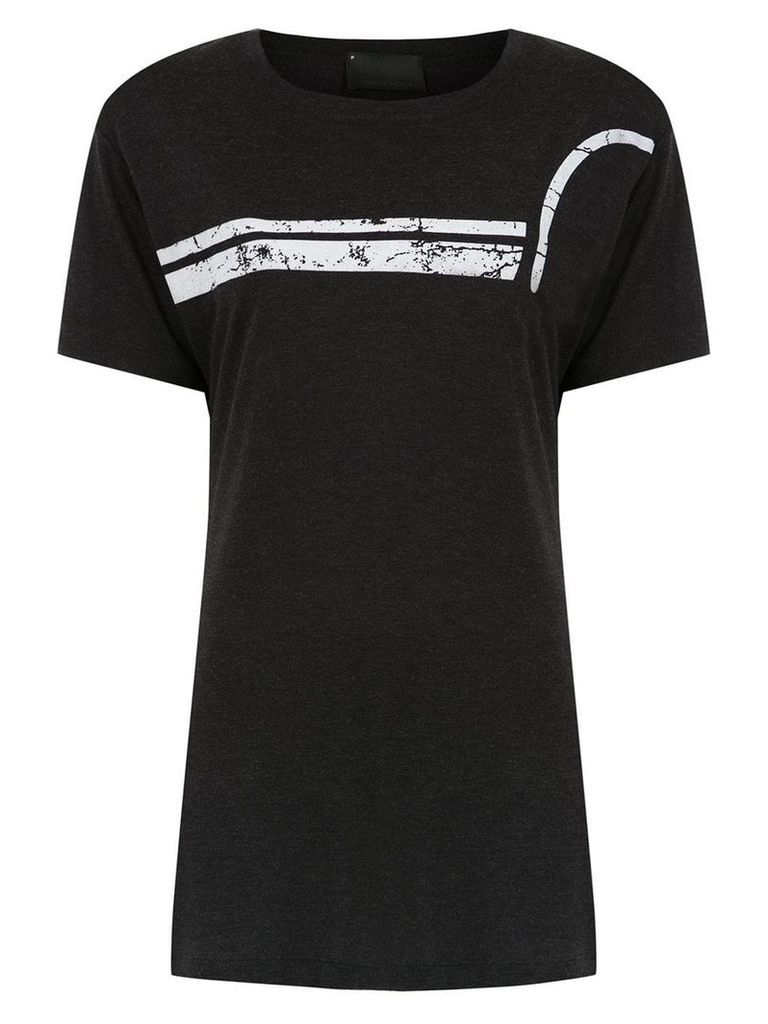 Andrea Bogosian t-shirt with front stripe detail - Black