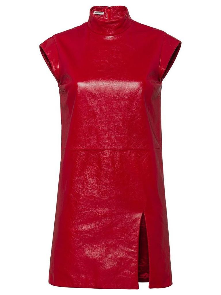 Miu Miu leather mini dress - Red