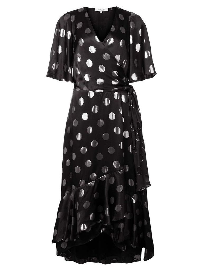 Diane von Furstenberg polka-dot flared dress - Black