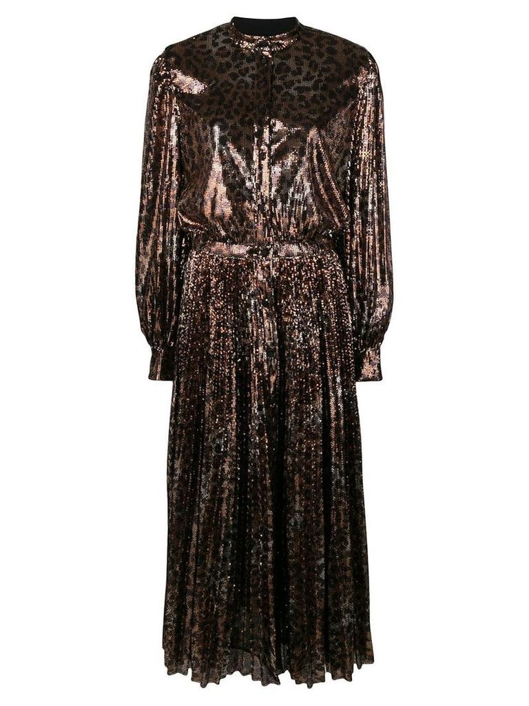 MSGM leopard print sequin dress - GOLD