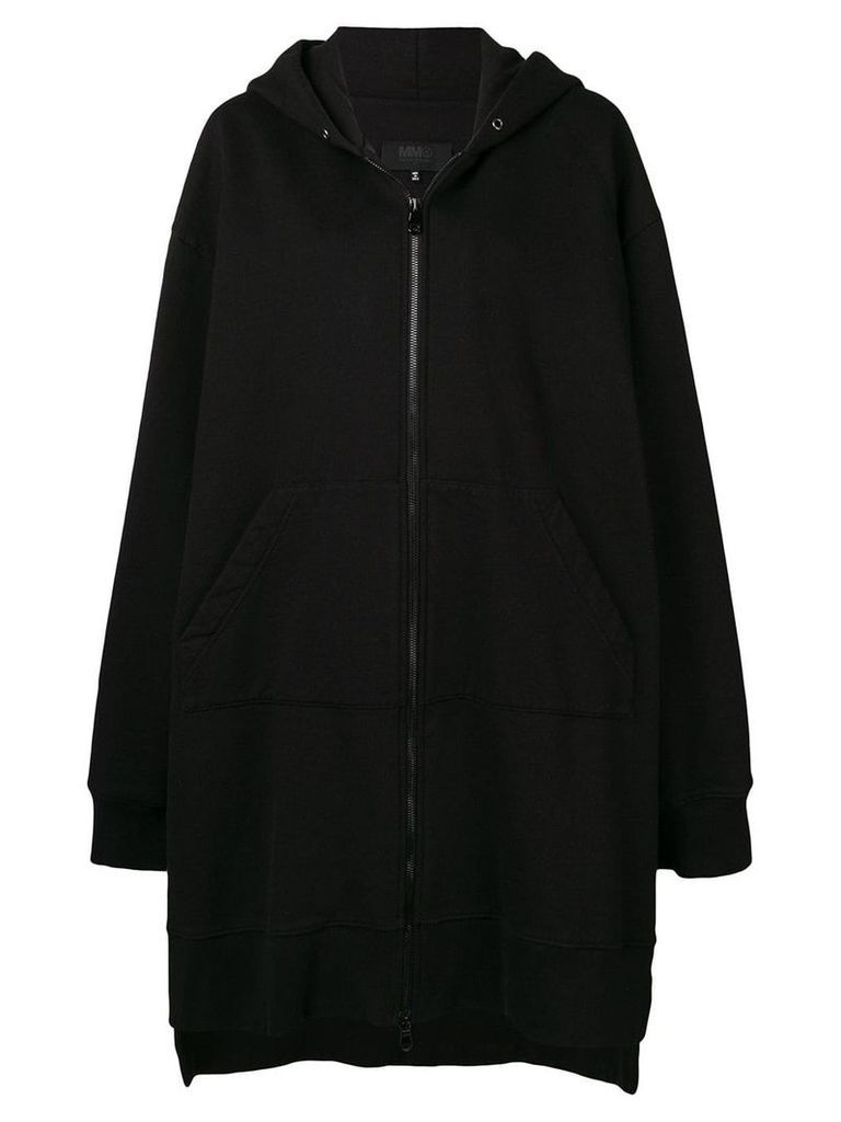 Mm6 Maison Margiela oversized zipped hoodie - Black