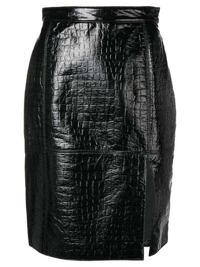 MSGM crocodile effect skirt - Black