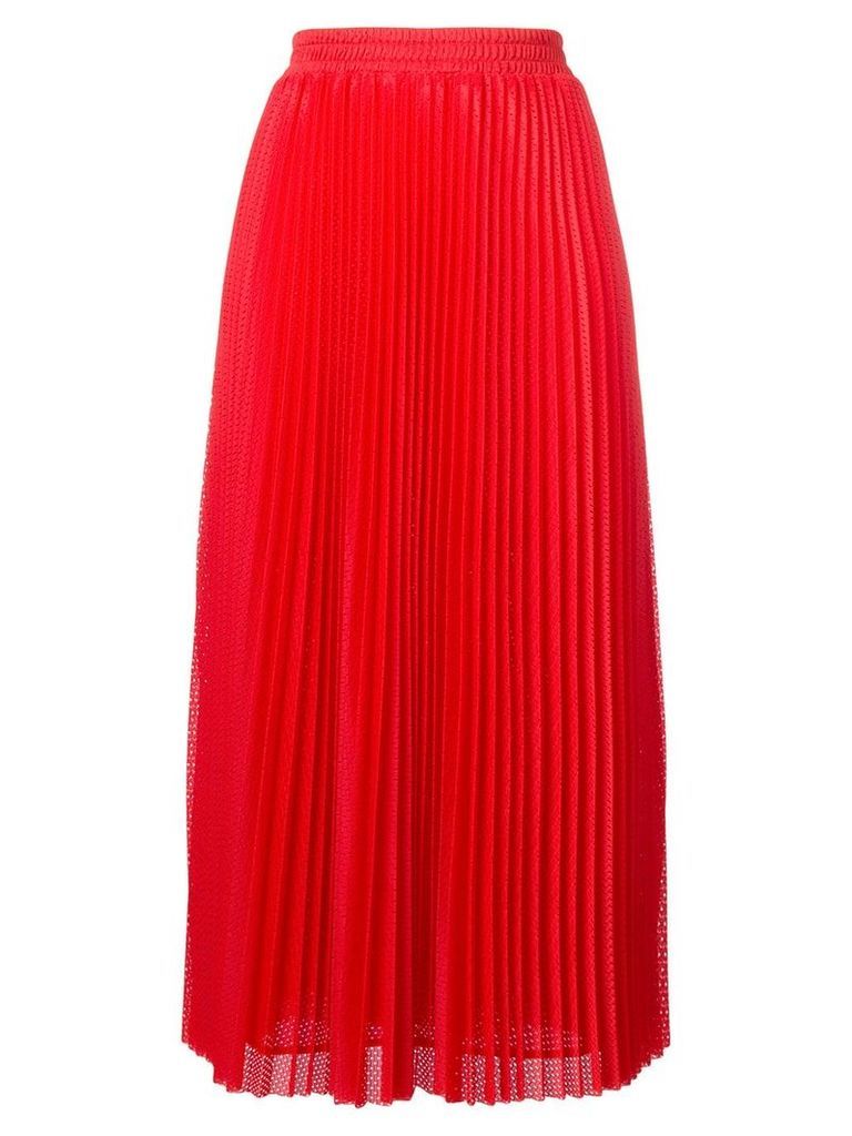 RedValentino long pleated mesh skirt