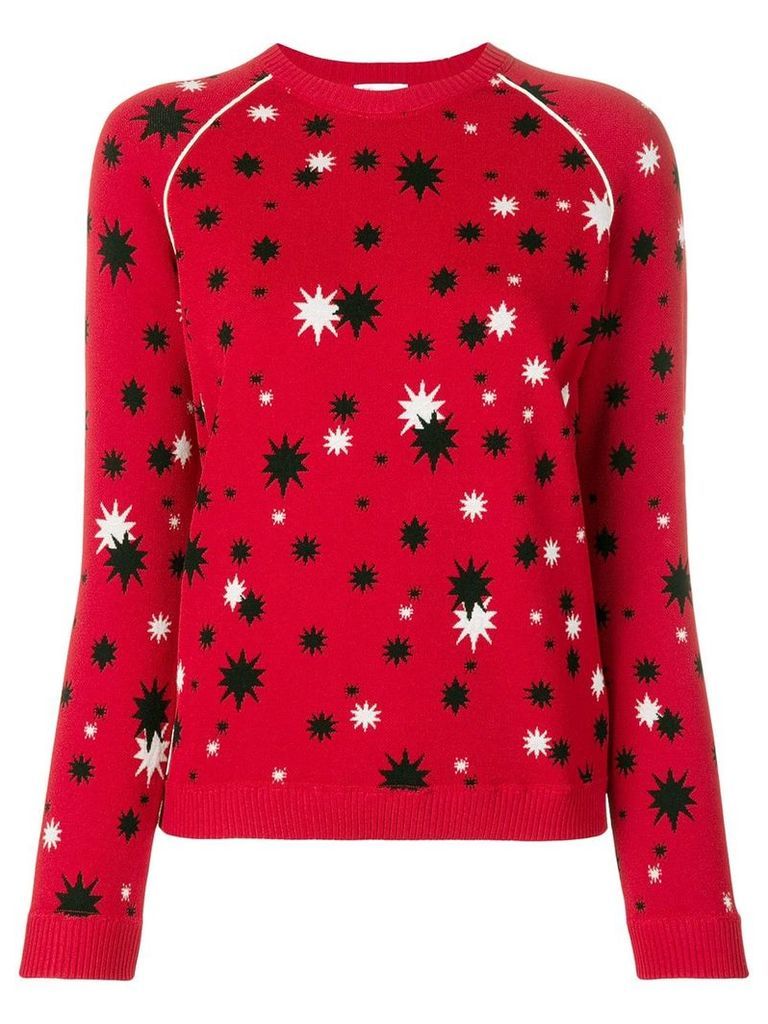 Red Valentino star pattern knit sweater