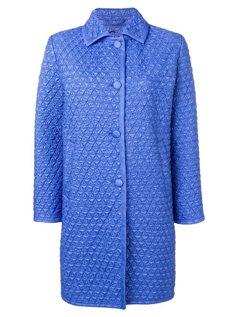 Ermanno Scervino quilted single-breasted coat - Blue