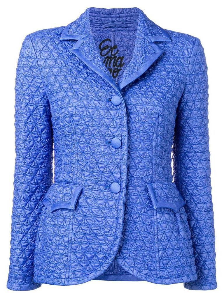 Ermanno Scervino quilted single-breasted blazer - Blue