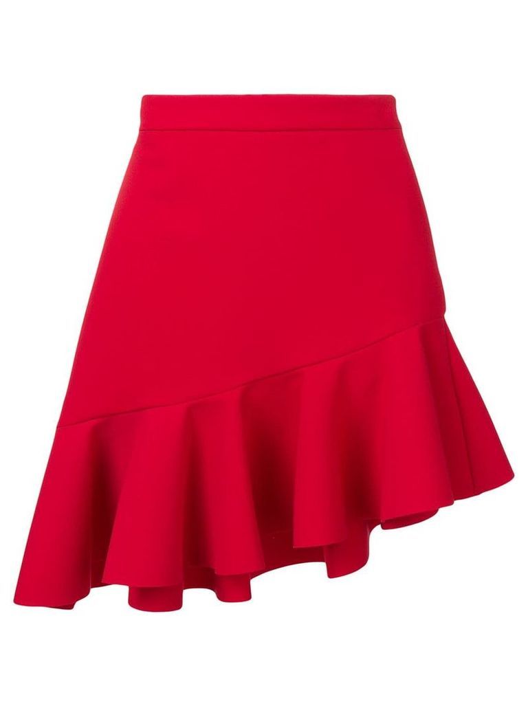 MSGM asymmetric ruffle skirt - Red